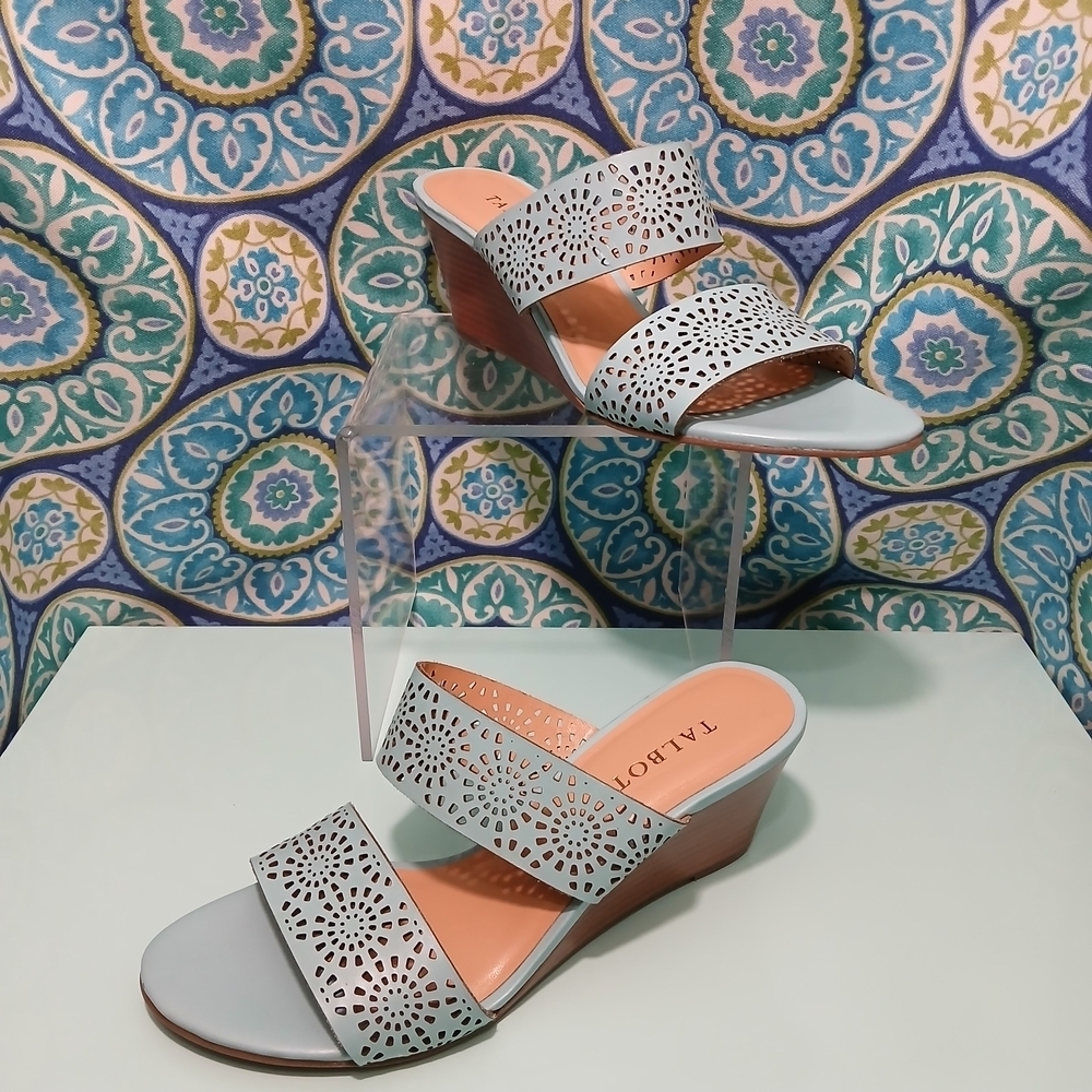 Talbots Leather Wedge Sandals